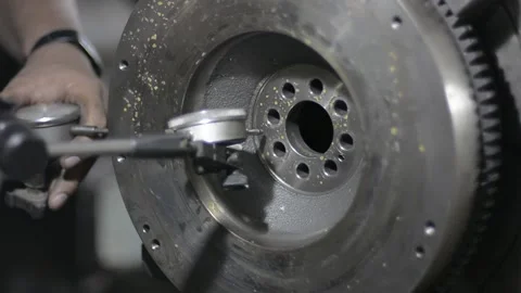 Adjusting the center of the lathe Stock Footage 159477742