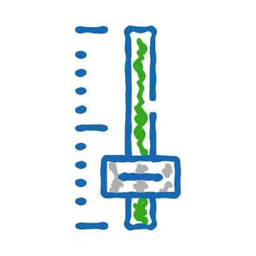 Adjusting control levels on user interface slider Illustration