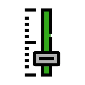 Adjusting controller with vertical slider on white background Stock Illustration
