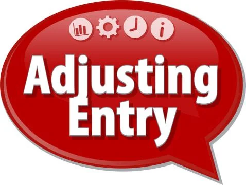Adjusting Entry Business term speech bubble illustration Stock Illustration