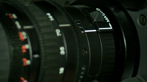 Adjusting Focus on Video Lens Stock Footage 566791