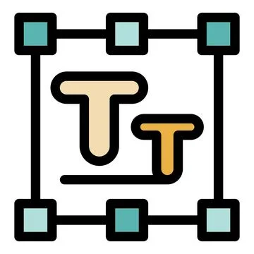 Adjusting font size within a structured layout, using text formatting tools f Stock Illustration