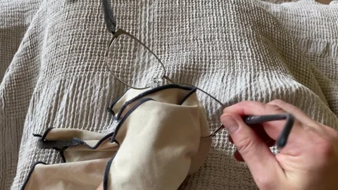 Adjusting glasses with care 스톡 동영상 342335578
