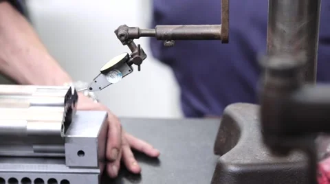 Adjusting high precision machine Stock Footage 46096716