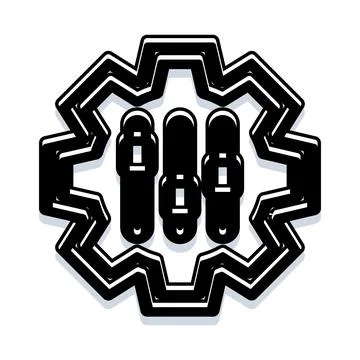 Adjusting interface settings with three vertical sliders icon Stock Illustration