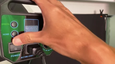Adjusting light control panel power. Pro... | Stock Video | Pond5
