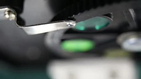 Adjusting microscope filters wheel. Video stock 97224014