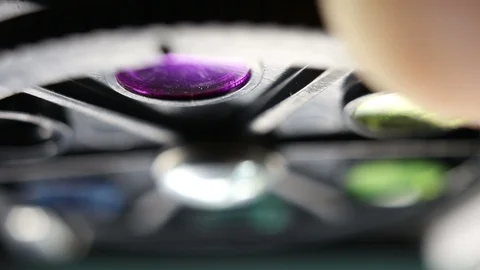 Adjusting microscope filters wheel. Stock Footage 97224071