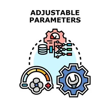 Adjusting setting parameters for data management and artificial intelligence イラスト素材