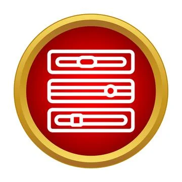 Adjusting settings control panel with slider bars icon Stock Illustration