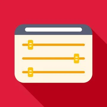 Adjusting settings control panel with user interface sliders イラスト素材