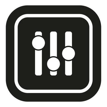 Adjusting settings on a customizable digital interface control panel Illustrazione stock