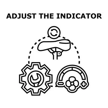 Adjusting settings indicator with tools and process Stock Illustration