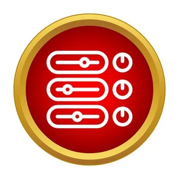 Adjusting settings with sliders and power toggles Illustrazione stock