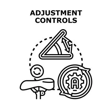 Adjusting settings on various control elements concept 库存插图