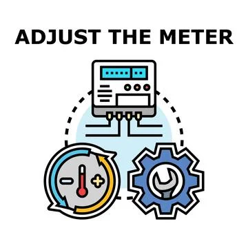 Adjusting smart meter settings for energy management Stock Illustration