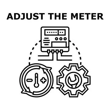 Adjusting smart meter settings for energy management Stock Illustration