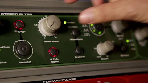Adjusting Soundboard Controls Stock Footage 45619212