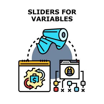 Adjusting variables for business and web development processes Illustrazione stock