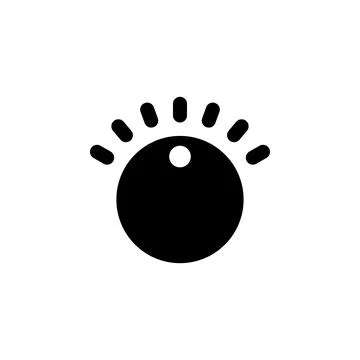 Adjusting Volume Regulator, Audio Controller Solid Flat Vector Icon Isolated  Stock Illustration