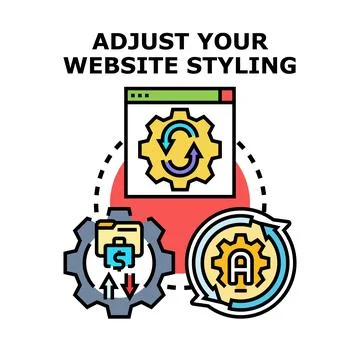 Adjusting website styling options for improved interface イラスト素材