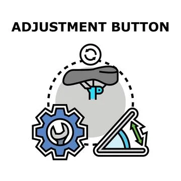 Adjustment button concept for setup configuration process イラスト素材
