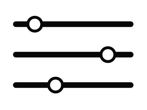 Adjustment button icon design,Setting control icon vector isolated,Sound vo.. Stock Illustration