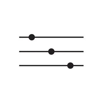 Adjustment button icon in flat style with background. Stock Illustration