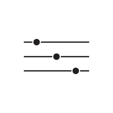Adjustment button icon in flat style with background. Stock Illustration