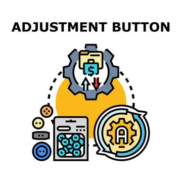 Adjustment button for setting up parameters concept Stock Illustration