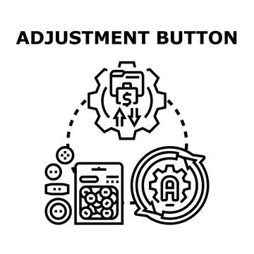 Adjustment button for setting up parameters concept イラスト素材