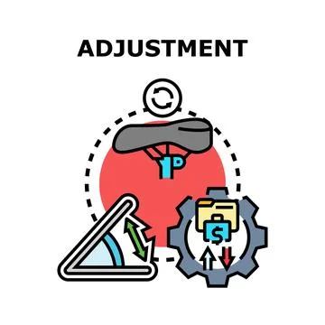 Adjustment concept with settings and financial optimization Stock Illustration