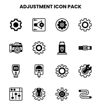 Adjustment DuoTone Vector Icons Pack イラスト素材