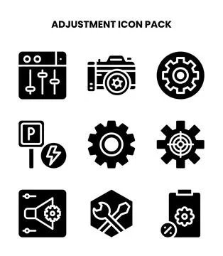 Adjustment Glyph Icons Pack 库存插图