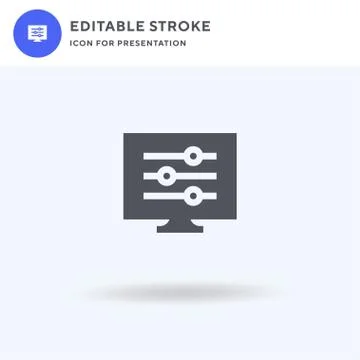 Adjustment icon vector, filled flat sign, solid pictogram isolated on white,  Stock Illustration