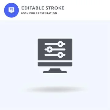 Adjustment icon vector, filled flat sign, solid pictogram isolated on white,  Stock Illustration