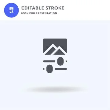 Adjustment icon vector, filled flat sign, solid pictogram isolated on white Stock Illustration