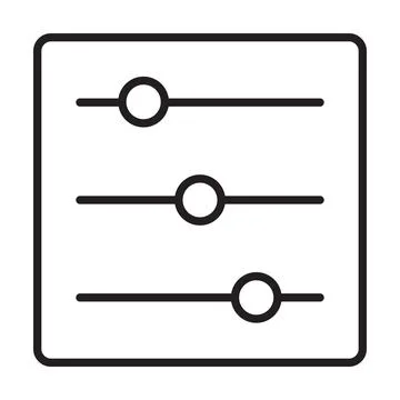 Adjustment icon vector for graphic design, logo, website, social media, mobil Stock-Illustration