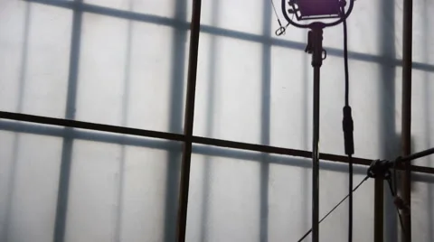 Adjustment Of Lighting Device During Filming Stock Footage 58189079