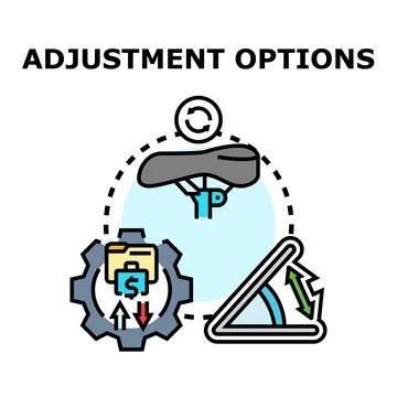 Adjustment options for flexible business settings and personal control Stock Illustration