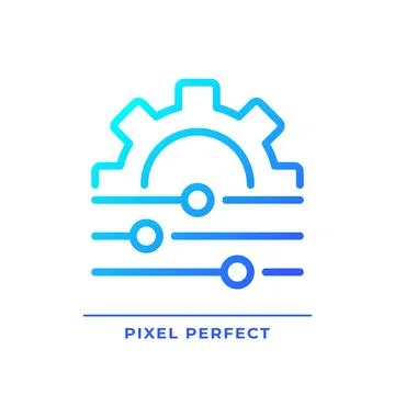 Adjustment pixel perfect gradient linear vector icon Stock Illustration