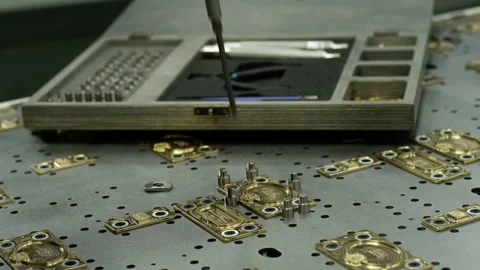 Adjustment of the printing form in the right position Stock Footage 89911851