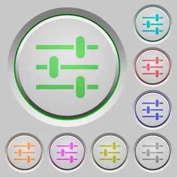 Adjustment push buttons Stock Illustration