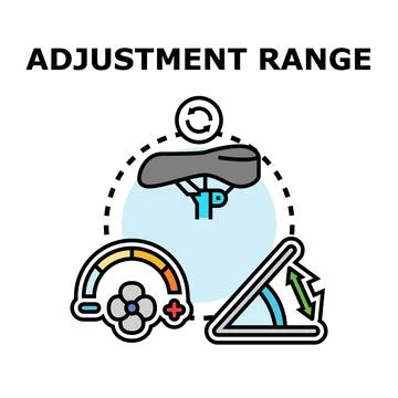 Adjustment range concept for various settings and controls Stock Illustration