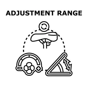 Adjustment range concept for various settings and controls Stock Illustration