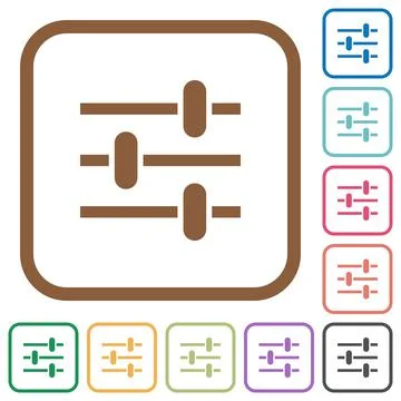 Adjustment simple icons Stock Illustration