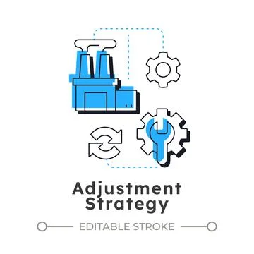 Adjustment strategy modern linear concept icon Illustrazione stock