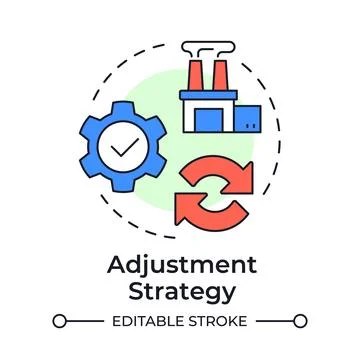 Adjustment strategy multi color concept icon Stock Illustration