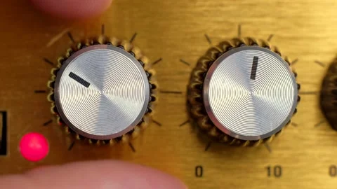 Adjustment the volume balance of the amplifier Stock Footage 156815681
