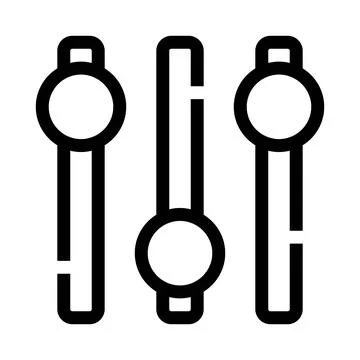 Adjustments controls interface for audio or video mixing 스톡 일러스트